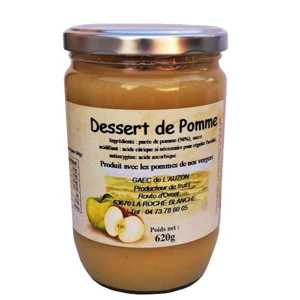 Dessert de pomme compote GAEC de l'Auzon AUvergne