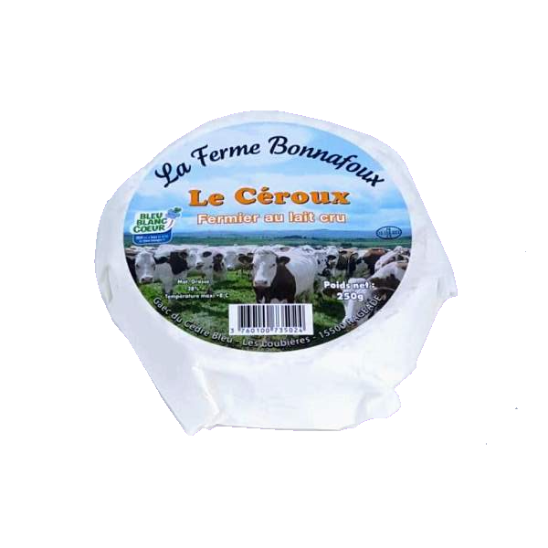 Le Céroux : fromage fermier au lait cru fabriqué par la ferme Bonnafoux