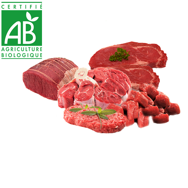 viande de bœuf Aubrac bio en vente drive local