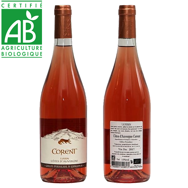 vin rosé bio Côtes d'Auvergne Corent AOC Gilles Persilier